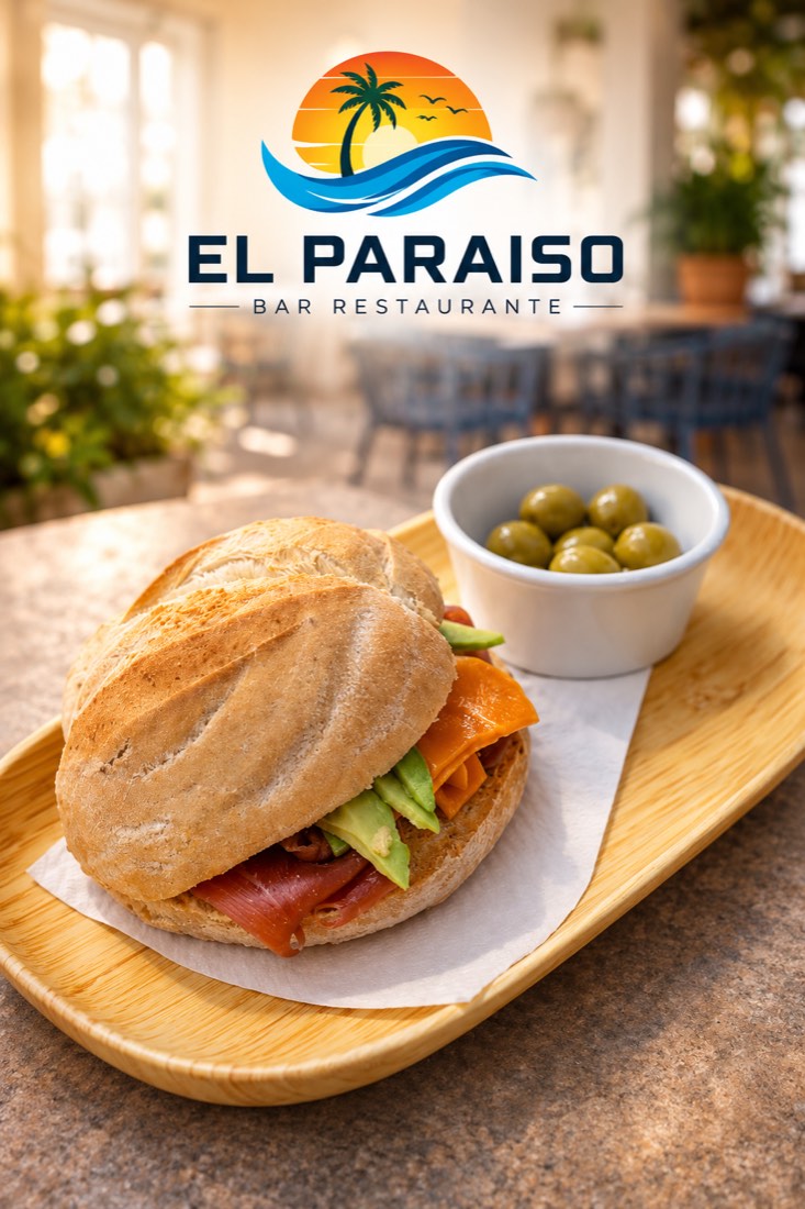 Bocadillo de serrano con aguacate